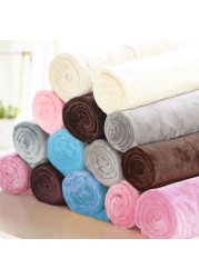 Generic Soft Fleece Bed Blanket, Solid Color - 1200 x 2000 mm