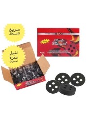 Lucky Charcoal 20 Pieces - Al Saqr - Fast Flammable and Long Lasting Charcoal Incense for Incense and Incense - 50 ml