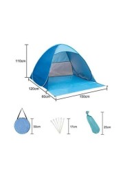 Alyssa lightweight waterproof foldable beach tent with bag | Portable automatic double sunshade