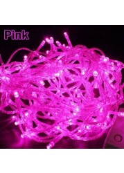 3M Fairy String Lights, Waterproof Indoor & Outdoor Decorative Lighting. Pink Color.