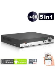 DVR 16 Channels (AHD) 1080N H.264 XMEYE CLOUD 8 Channels 5 in 1 With Free Software from Tomvision