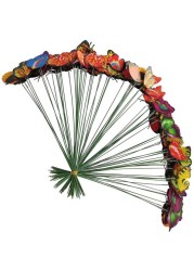 LINGWEI 35-Pieces Garden Butterflies Stakes Waterproof Artificial Butterfly Stakes Plant Stakes Stems Decorations Butterfly Garden Ornament Floral Picks Garden Stakes