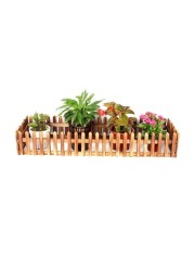 LINGWEI Wood Picket Garden Fence Garden Landscape Edging Border Lawn Edgings Wooden Solid Fence Flower Bed Edging Wooden Plant Borders Animal Barrier 30x160cm