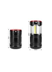 ALISSA-2PCS. COB Red LED Tent Lamp Outdoor Camping Lights.