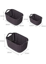 Iwanto Plastic Hollow Basket for Desktop, Kitchen, or Bathroom