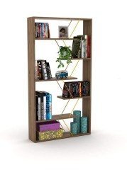 Home Canvas Tars Bookcase - Walnut/Yellow