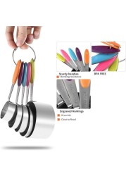 Zenhome 10-Piece Measuring Cup Set With Spoons - Multi Color