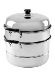 Royalford Double Layer Steamer, Silver Color 30 cm