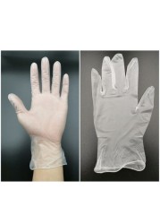 Generic Gloves - 100Pcs Disposable PVC Food Grade Transparent Protective Gloves Kitchen Baking Sloves