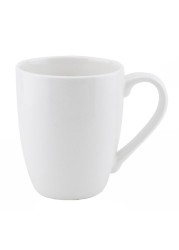 White glossy porcelain tea and coffee mug