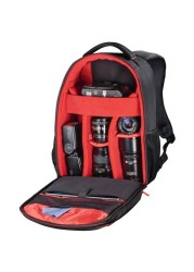 HAMA 139855 &quot;Miami&quot; Camera Backpack, 190, black/red