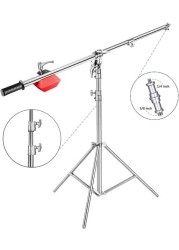 Coopic L2188 Stainless Steel Boom Light Stand Max Height 71Inch/180cm With 88Inch/224cm Holding Arm, 4 Kilograms Counter Weight Light Stand For Monolight Strobe Light Ring Light Softbox And More