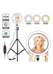 Generic 10 Inch- Ring Light Round Selfie Camera Lamp With Tripod Stand Black 5Watts