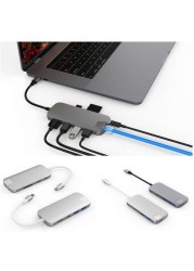 HYPER DRIVE  8 in 1 SLIM USB-C HUB - SILVER