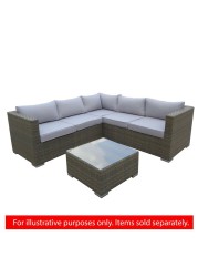 Outsunny 2-Seater Rattan Corner Sofa W/Cushion Generic (74 x 126 x 64 cm)