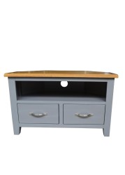 Harrogate MDF & Oak Corner TV Unit (80 x 44 x 48 cm, Small)