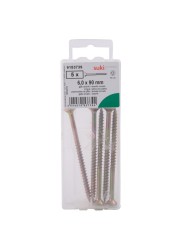 Suki 6153739 Oval-Head Chipboard Screws (6 x 90 mm, Yellow)