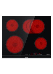 Gorenje Built-In 4 Zones Ceramic Hob, ECS648BCSC (60 x 5.4 x 52 cm)