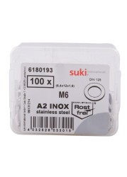 Suki M6 Flat Washers (Pack of 100)