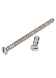 Suki Nickel Plated Pan-Head Slotted Machine Screws (M4 x 60 mm, Pack of 4)