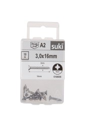 Suki Chipboard Screws (3 x 16 mm, 10 pcs)