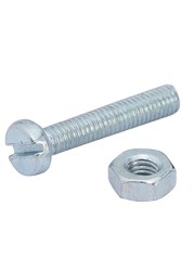 Suki Zinc-Plated Pan-Head Slotted Machine Screws (M3 x 16 mm, Pack of 16)