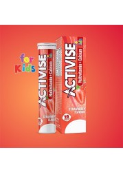 Activise Kids Multivitamin + Calcium Strawberry  Effervescent Tablet 20&#039;s