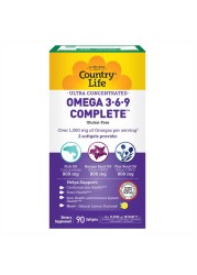 Country Life أوميغا 3-6-9 90 كبسولة هلامية كاملة