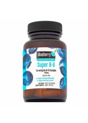 Blueberry Naturals Super B-6 100 mg Vegetarian Capsules 50&#039;s B0050,Expiry Date:July-2022