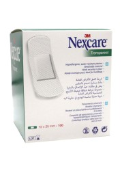 3M Nexcare Transparent Water Resistant Plasters 100&#039;s