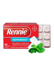 Rennie for Heartburn Chewable Peppermint Tablets 96&#039;s