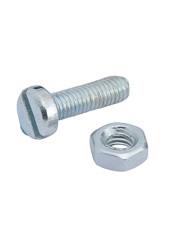 Suki Zinc-Plated Slotted Flat-Head Countersunk  Machine Screws (M3 x 10 mm, Pack of 18)