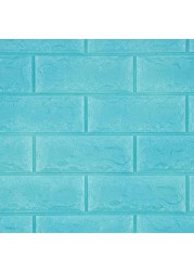 Polycell Foam Brick Wall Wallcovering (75 x 66 cm, Turquoise)