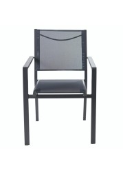 Batz Aluminum & Polyester Stackable Armchair GoodHome (560 x 600 x 860 mm)