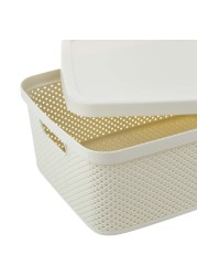 Hobby Life Diamond Plastic Storage Box W/ Lid (25.5 x 35 x 15 cm, 13 L)