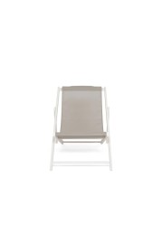 La Chaise Aluminum Outdoor Chair Maiori (140 x 60 x 85 cm, White & Taupe)