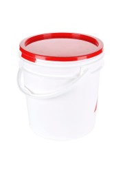 Ace Plastic Bucket (20 L, White/Red)