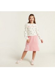 Sanrio Hello Kitty Embroidered Skirt with Drawstring Closure and Pockets