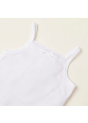 Juniors Lace Detail Bodysuit with Snap Button Closure