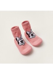 Disney Minnie Mouse Print Sneaker Booties