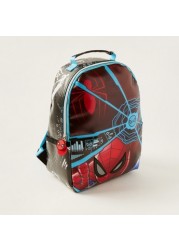 Spider-Man Print Zipper Backpack with Adjustable Shoulder Straps