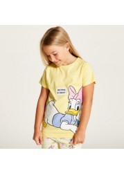 Disney Daisy Duck Print T-shirt and Pyjama Set