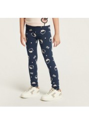 Sanrio All-Over Hello Kitty Print Leggings with Elasticated Waistband