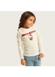 Sanrio Hello Kitty Print T-shirt with Long Sleeves