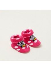 Disney Winnie-the-Pooh Print Booties with Folded Cuffs