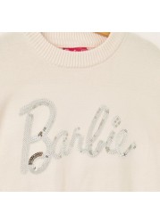 Barbie Sequin Embellished Sweater with Long Sleeves