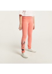 Disney Minnie Mouse Print Leggings with Elasticated Waistband