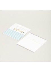 Pigment Striped Fantastic Son Birthday Card