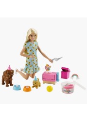 Barbie Puppy Party Fashion Doll Playset