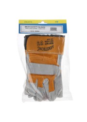 Mkats Single Palm Leather Safety Gloves (2 Pairs)